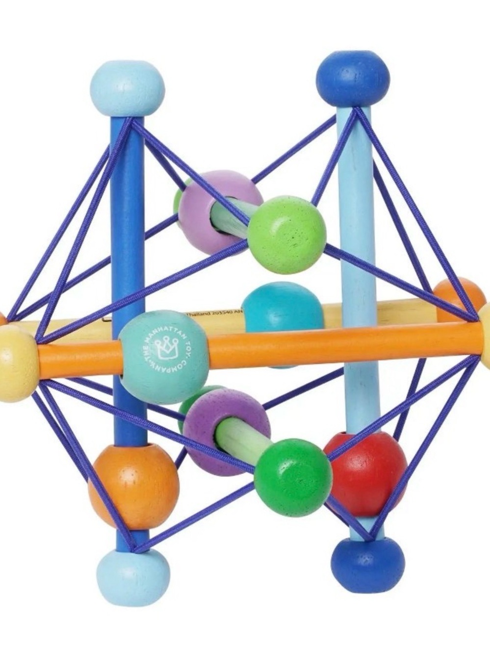 Manhattan Toy Skwish Color Burst Rattle and Teether Grasping Activity Toy